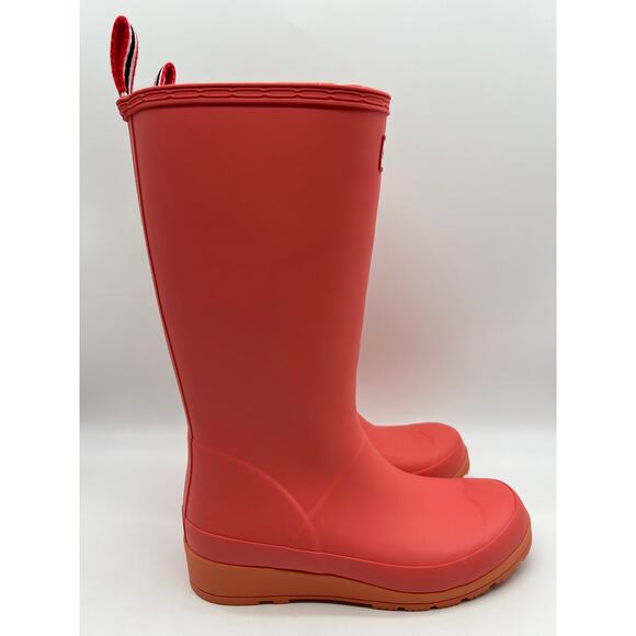 Hunter Original Play Tall Waterproof Rain Boot Wayder Hyper Pink Matte Size 5 - Picture 1 of 10